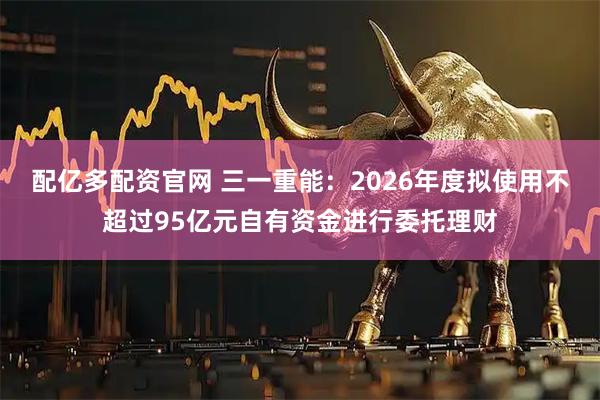 配亿多配资官网 三一重能：2026年度拟使用不超过95亿元自有资金进行委托理财